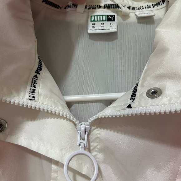 Puma Tailored for Style Windbreaker 80’s colors White Neon Pink Yellow Womens XL - Picture 5 of 7
